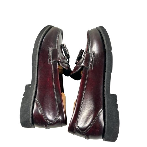 Rockport Mens Size 10 M Burgundy Leather Slip On Tassel Comfort Loafers - Picture 4 of 9